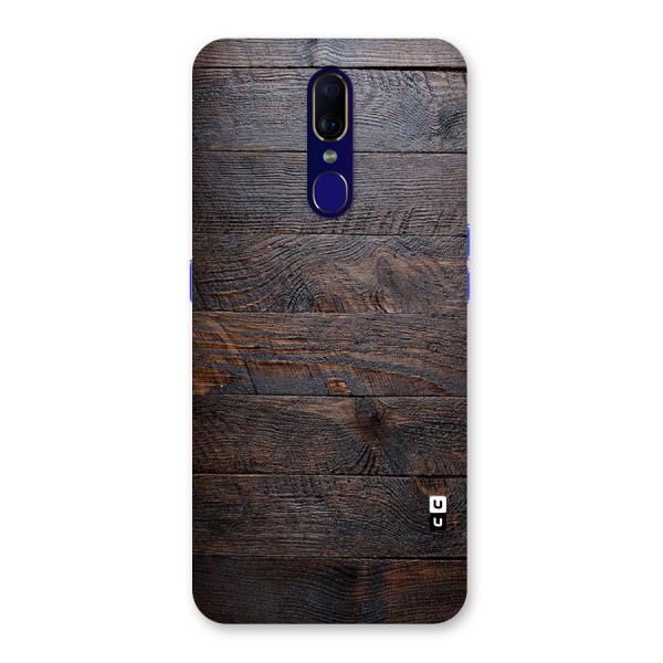 Dark Wood Printed Back Case for Oppo A9