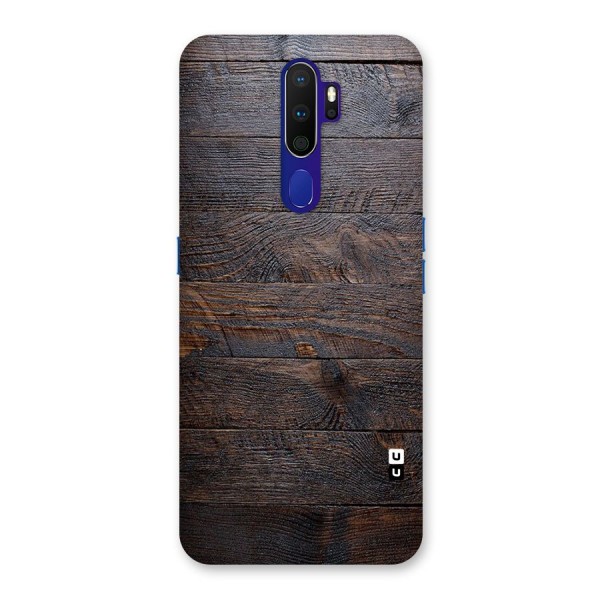 Dark Wood Printed Back Case for Oppo A9 (2020)