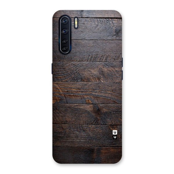 Dark Wood Printed Back Case for Oppo F15