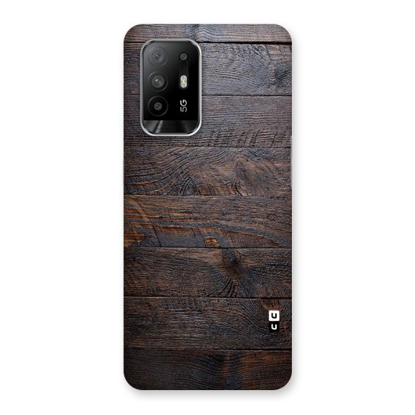 Dark Wood Printed Back Case for Oppo F19 Pro Plus 5G