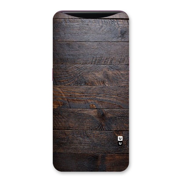 Dark Wood Printed Back Case for Oppo Find X