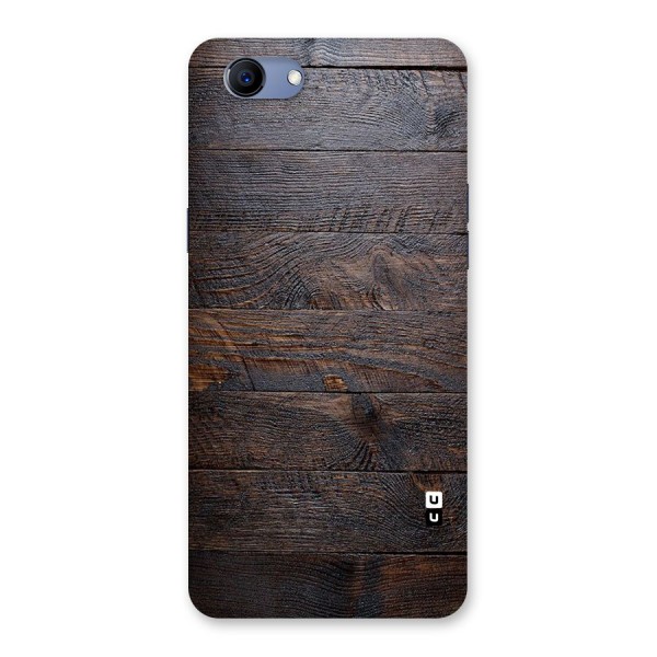 Dark Wood Printed Back Case for Oppo Realme 1