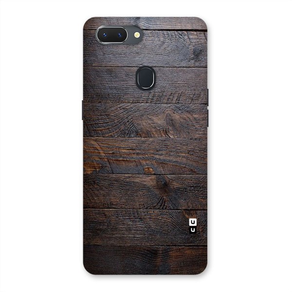 Dark Wood Printed Back Case for Oppo Realme 2