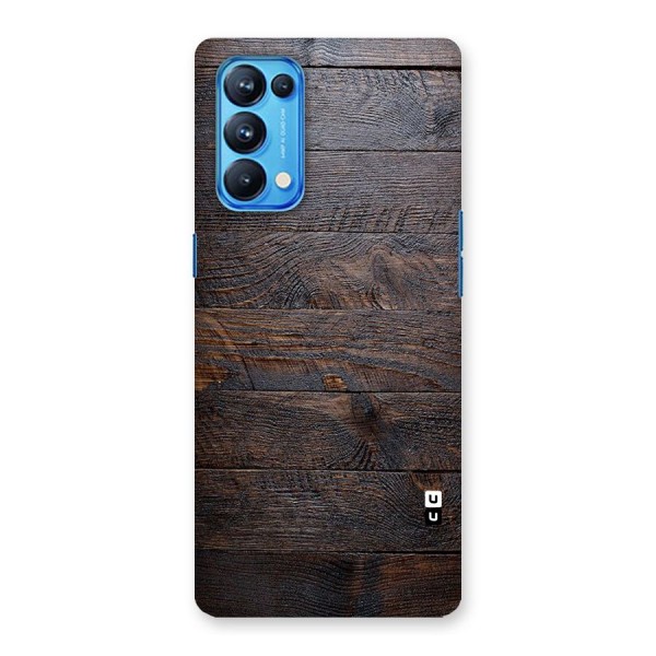 Dark Wood Printed Back Case for Oppo Reno5 Pro 5G