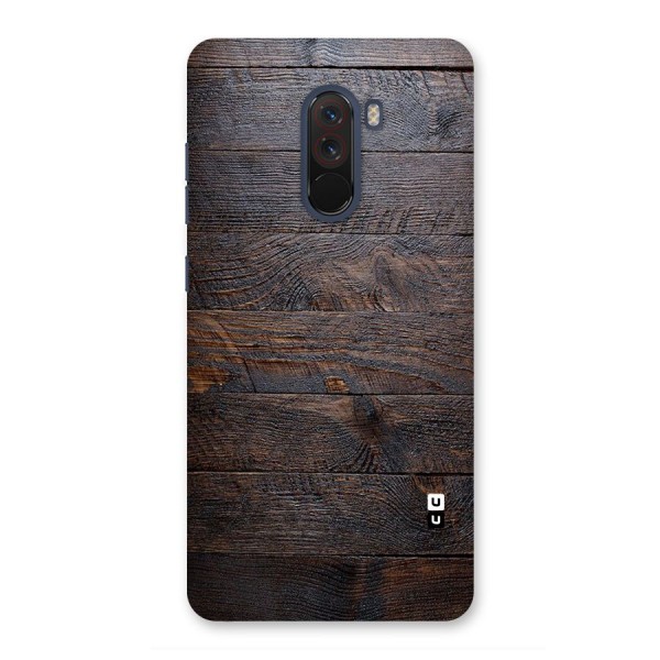 Dark Wood Printed Back Case for Poco F1