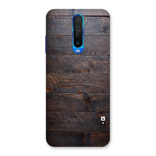 Dark Wood Printed Back Case for Poco X2