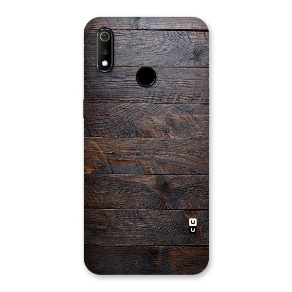 Dark Wood Printed Back Case for Realme 3