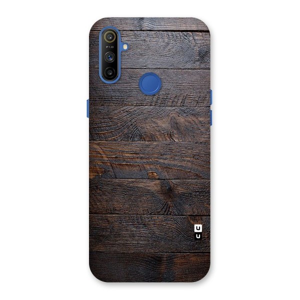 Dark Wood Printed Back Case for Realme Narzo 10A