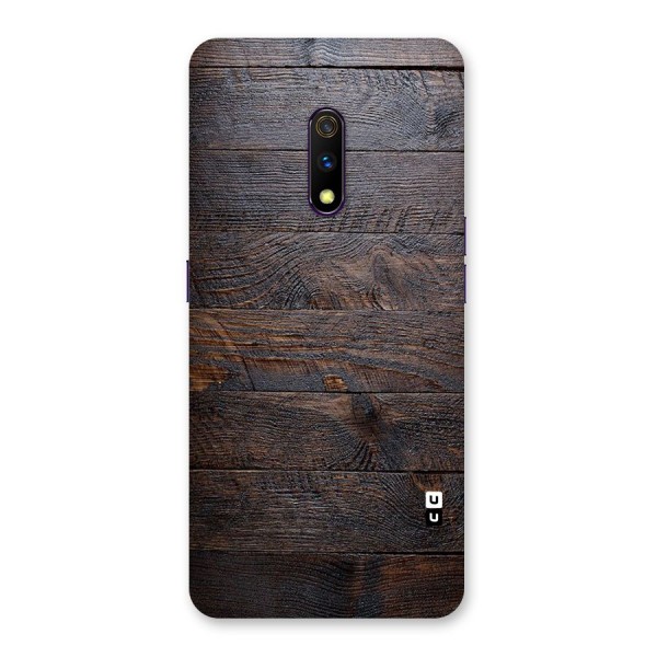 Dark Wood Printed Back Case for Realme X