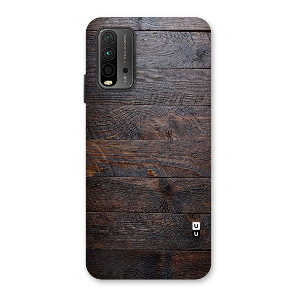 Dark Wood Printed Back Case for Redmi 9 Power