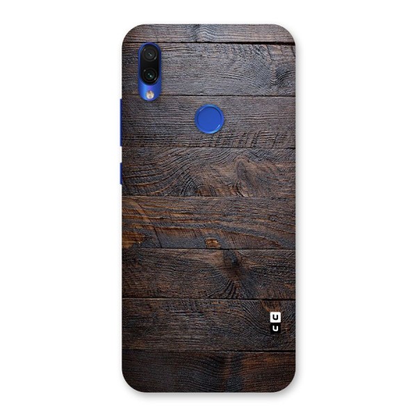 Dark Wood Printed Back Case for Redmi Note 7S