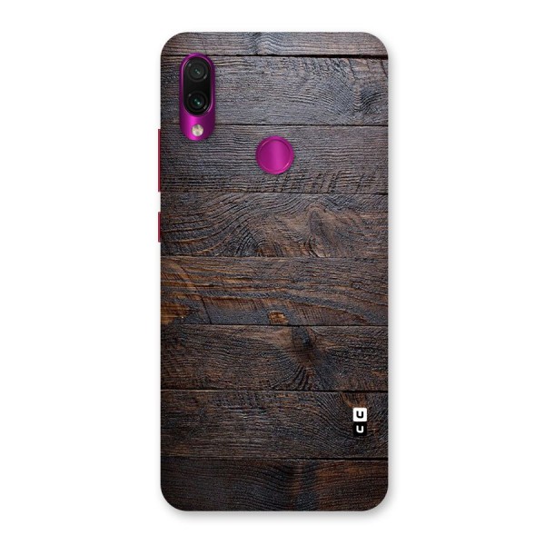 Dark Wood Printed Back Case for Redmi Note 7 Pro