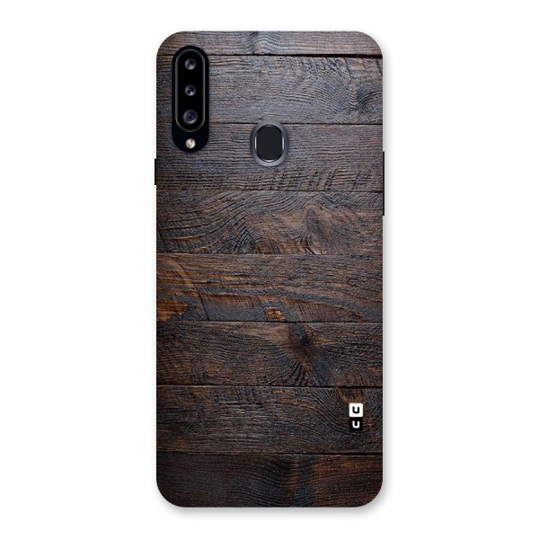 Dark Wood Printed Back Case for Samsung Galaxy A20s
