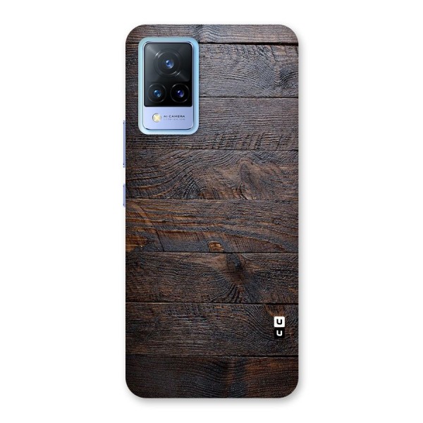 Dark Wood Printed Back Case for Vivo V21 5G