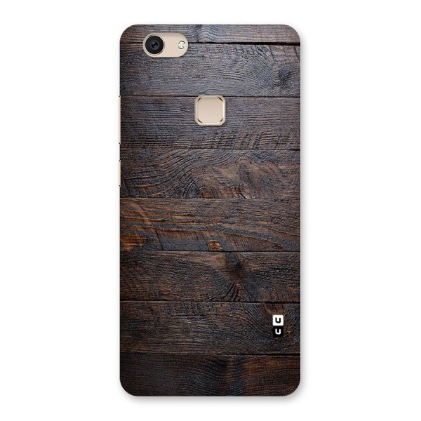 Dark Wood Printed Back Case for Vivo V7