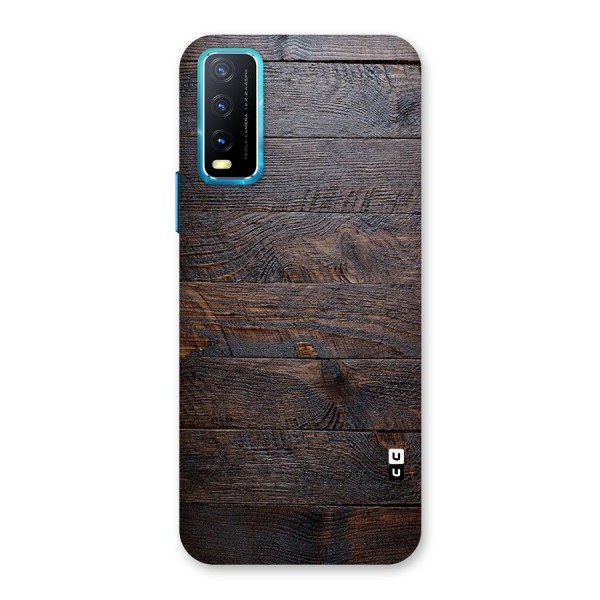 Dark Wood Printed Back Case for Vivo Y20