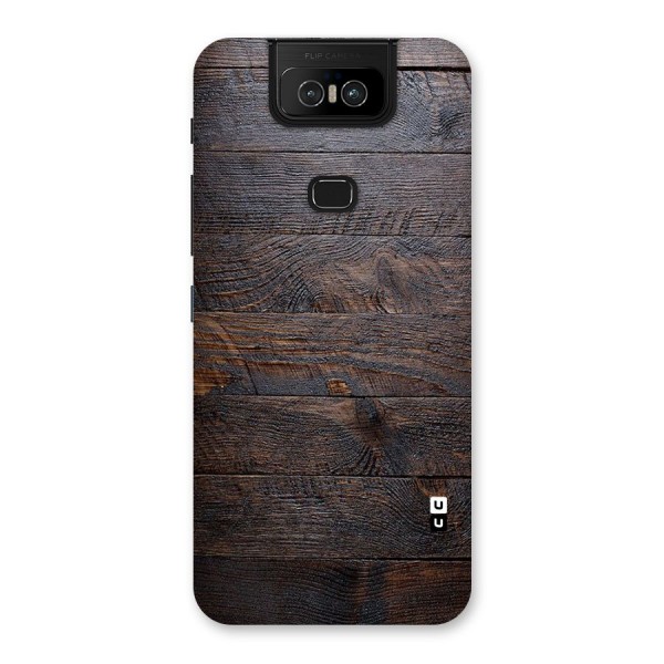 Dark Wood Printed Back Case for Zenfone 6z