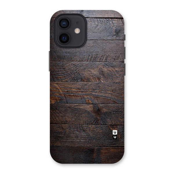 Dark Wood Printed Back Case for iPhone 12