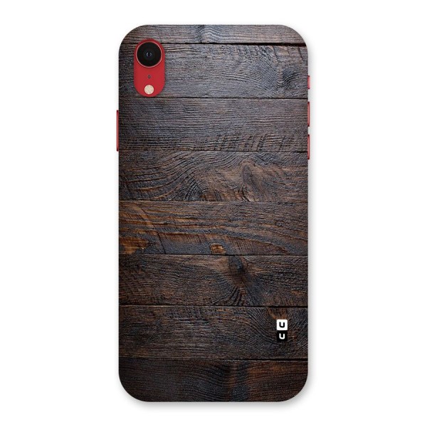 Dark Wood Printed Back Case for iPhone XR