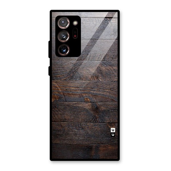 Dark Wood Printed Glass Back Case for Galaxy Note 20 Ultra