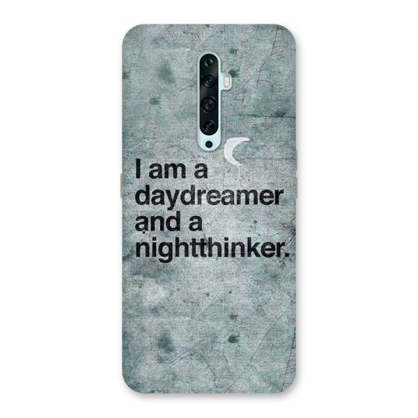 Day Dreamer Night Thinker Back Case for Oppo Reno2 F