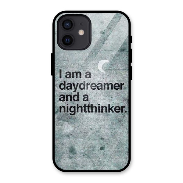 Day Dreamer Night Thinker Glass Back Case for iPhone 12