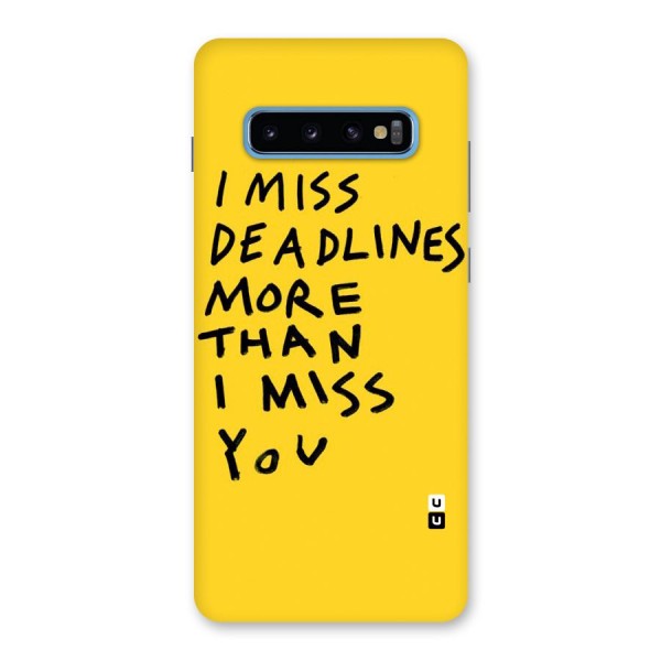 Deadlines Back Case for Galaxy S10 Plus