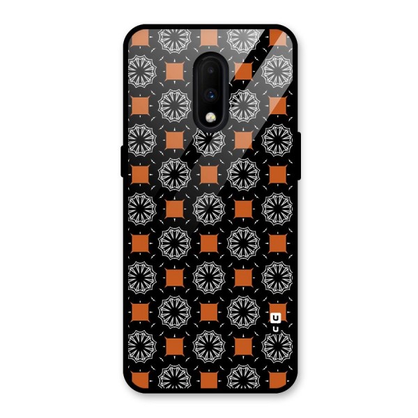 Decorative Wrapping Pattern Glass Back Case for OnePlus 7