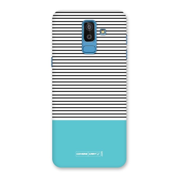 Deep Sky Blue Stripes Back Case for Galaxy J8