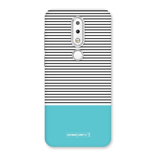 Deep Sky Blue Stripes Back Case for Nokia 6.1 Plus