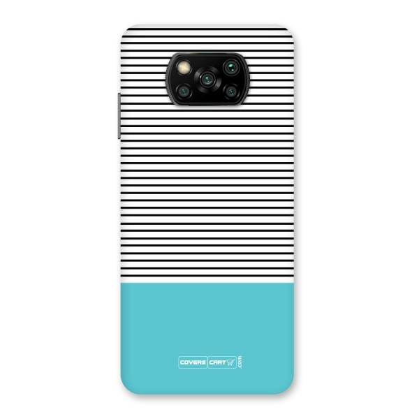 Deep Sky Blue Stripes Back Case for Poco X3