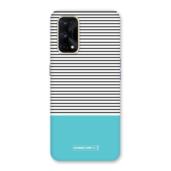 Deep Sky Blue Stripes Glass Back Case for Realme X7 Pro