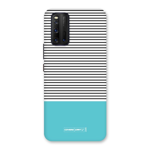 Deep Sky Blue Stripes Back Case for Vivo iQOO 3