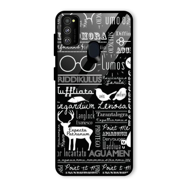 Deer Key Spell Glass Back Case for Galaxy M30s