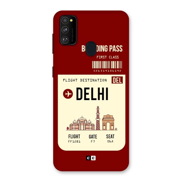 Delhi Boarding Pass Back Case for Galaxy M21