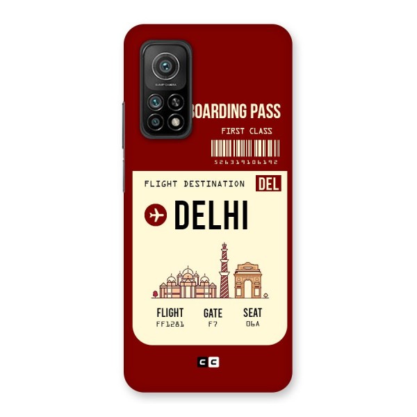 Delhi Boarding Pass Back Case for Mi 10T Pro 5G