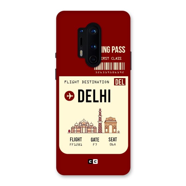 Delhi Boarding Pass Back Case for OnePlus 8 Pro
