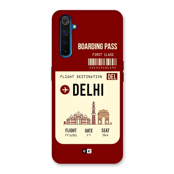 Delhi Boarding Pass Back Case for Realme 6 Pro