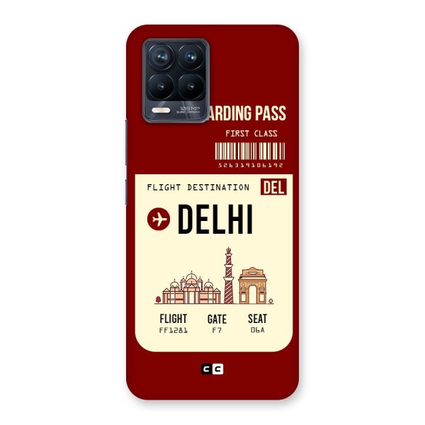 Delhi Boarding Pass Back Case for Realme 8 Pro
