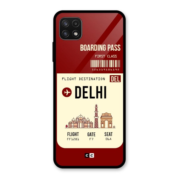 Delhi Boarding Pass Glass Back Case for Galaxy A22 5G