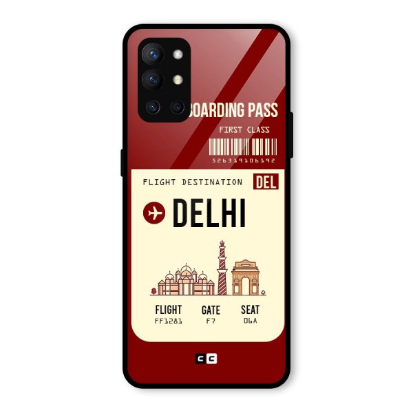 Delhi Boarding Pass Glass Back Case for OnePlus 9R