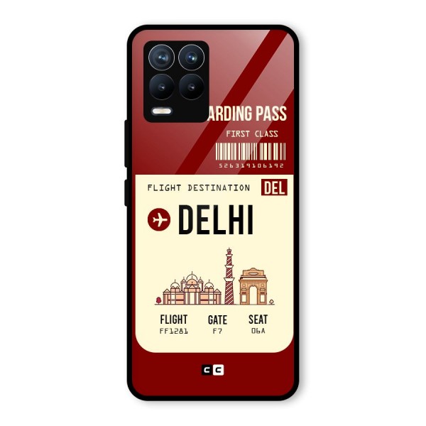 Delhi Boarding Pass Glass Back Case for Realme 8 Pro