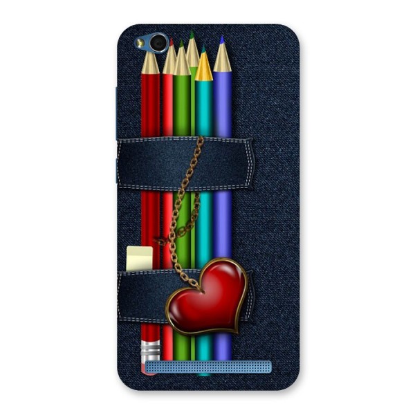Denim Colorful Pencils Back Case for Redmi 5A