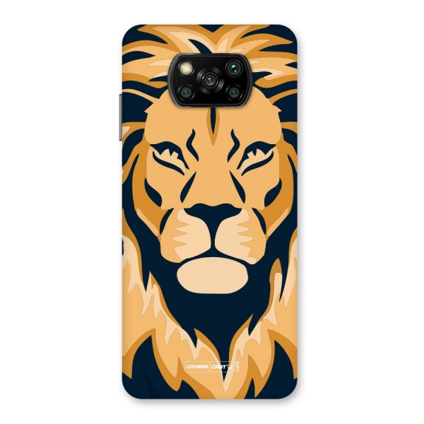 Designer Lion Back Case for Poco X3