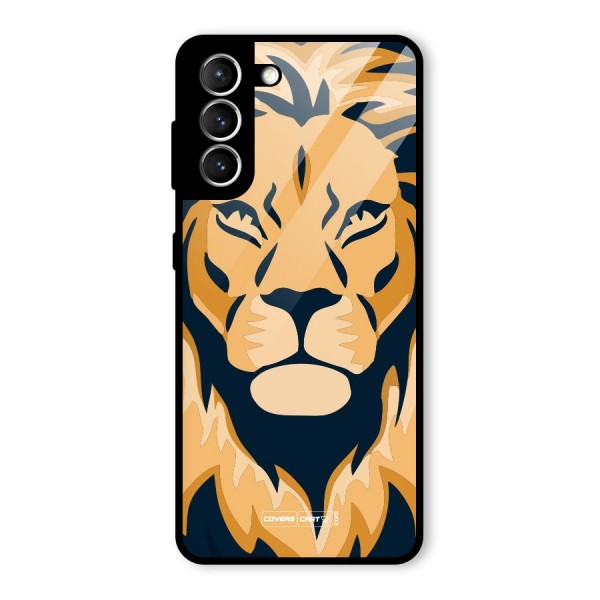 Designer Lion Glass Back Case for Galaxy S21 5G