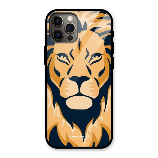 Designer Lion Glass Back Case for iPhone 12 Pro