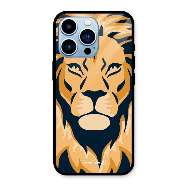 Designer Lion Glass Back Case for iPhone 13 Pro
