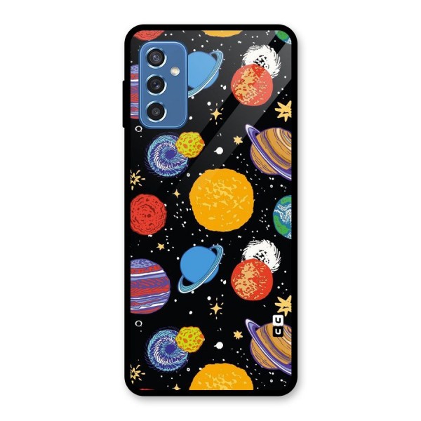 Designer Planets Glass Back Case for Galaxy M52 5G