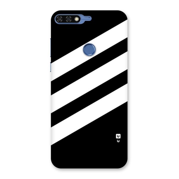 Diagonal Classic Stripes Back Case for Honor 7C