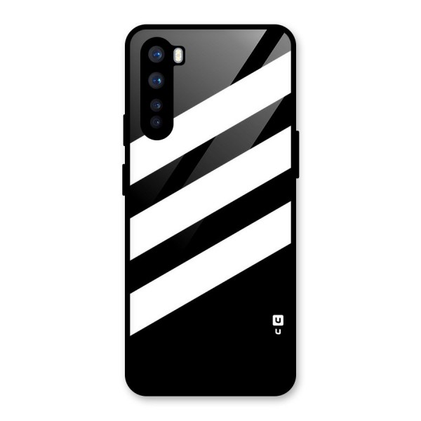 Diagonal Classic Stripes Glass Back Case for OnePlus Nord